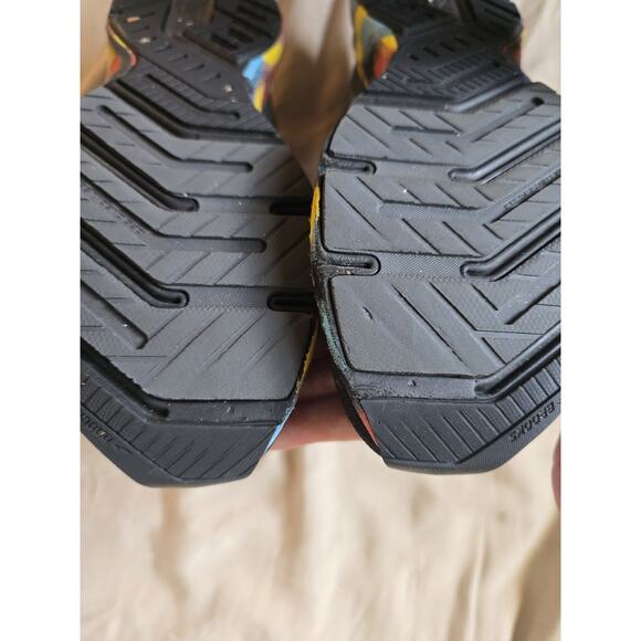 BROOKS Launch 8 Run Victory Black Red Blue Yellow Running Shoes Men\'s Size 10.5
